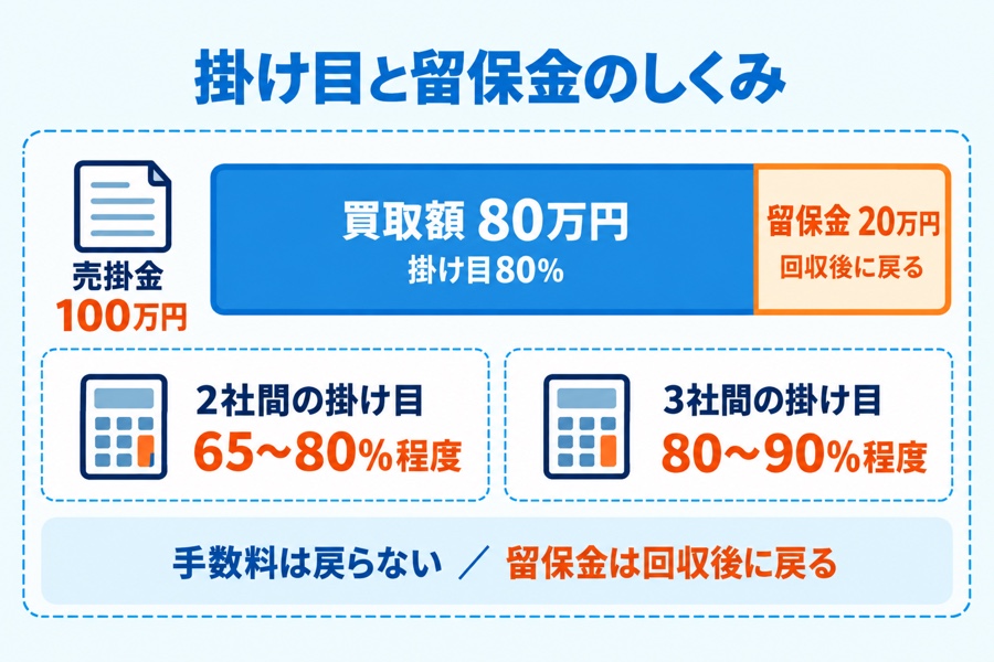 掛け目と手数料の違いの図解